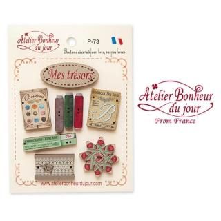 ⭐️最終SALE⭐️フランスアンティーク　エタン　レギュミエ お得なボタンセット】フランス輸入ボタン アトリエ・ボヌール