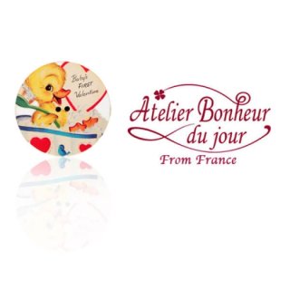 イースター 復活祭 雑貨 フランス輸入ボタン アトリエ・ボヌール・ドゥ・ジュール【ひよこ ハート】