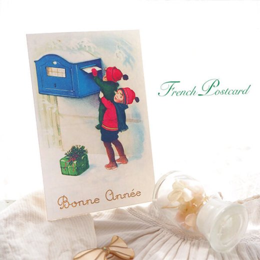 フランス クリスマスポストカード ポスト あけましておめでとう 年賀状（Bonne Annee T）【画像6】