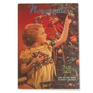 クリスマス（Xmas） 輸入 雑貨 フランス 1938年 12月 クリスマス マガジン （nouveaute）少女 クリスマスツリー