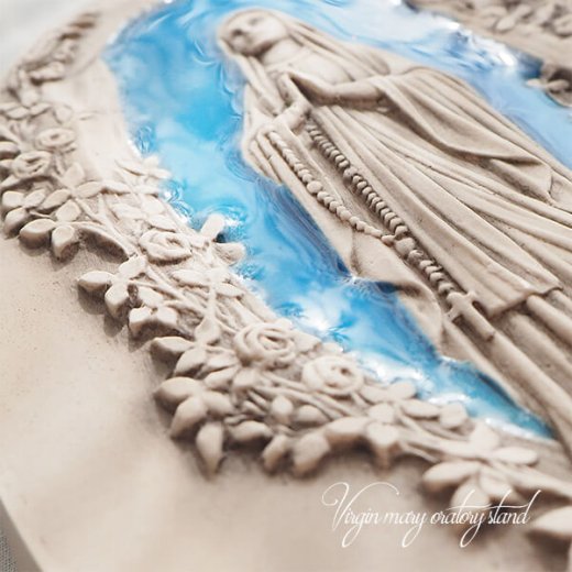 【フランス直輸入】フランス製 マルティノ社 聖母マリア ローズ オラトリースタンド 盾 小祭壇