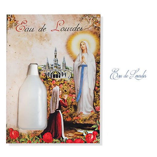 【フランス直輸入】ルルドの泉 聖水ボトル付きカード 聖母マリア EAU DE LOURDES（ルルドの水）