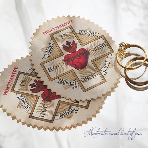 希少】教会用バナーサクレクール 聖心 旗 19世紀 フランスアンティーク