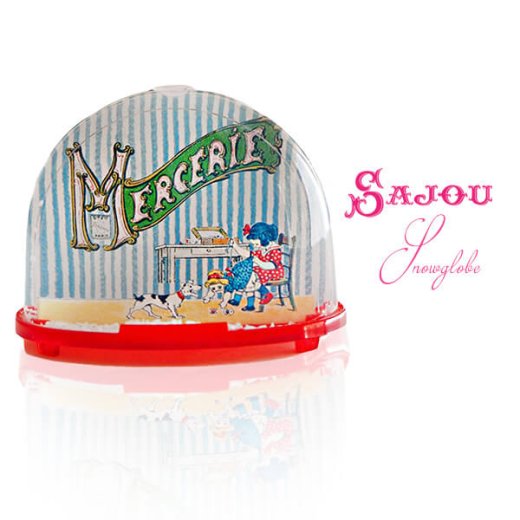 【フランス直輸入！】フランス製 SAJOU メゾン サジュー Maison Sajou スノードーム   スノーグローブ（メルスリー 女の子と犬）
