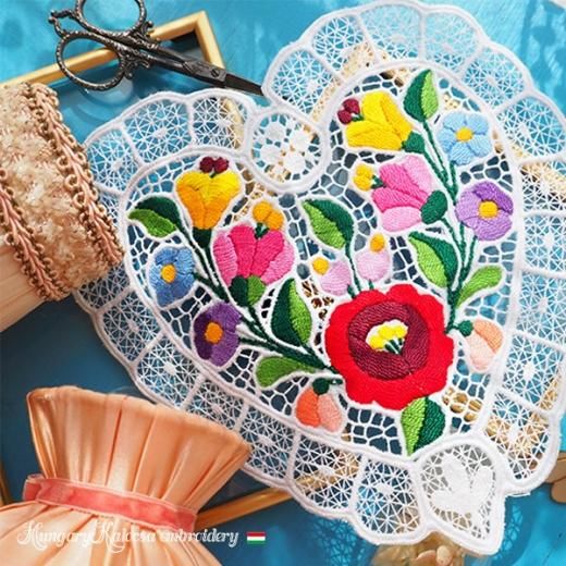 アンティーク 天使のリシュリュー刺繍 ハンドメイド カーテンパネル