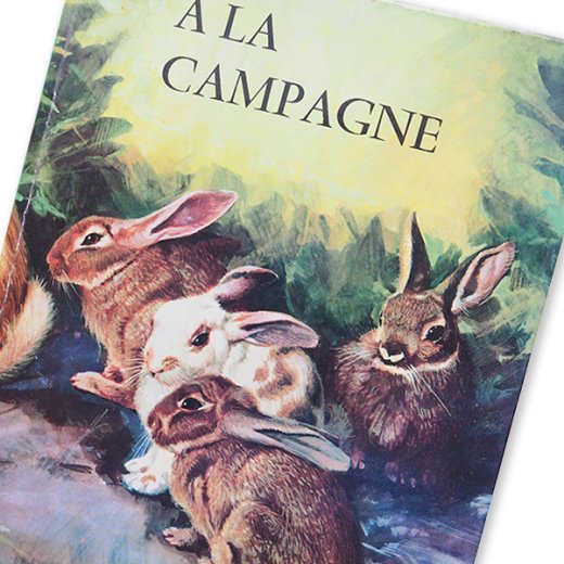 フランス 1970年 ヴィンテージ絵本 うさぎ 子鹿 小鳥 ハリネズミ 児童
