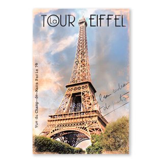 フランスポストカード フランス エッフェル塔　ポストカード La toue eiffel（シャン ド マルス パリ 7 区の眺め）