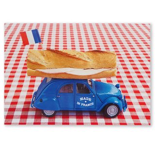フランス ポストカード 2CVとサンドイッチ（2CV and sandwich）