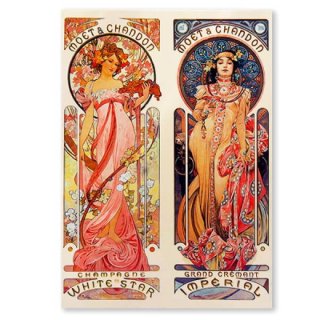 ポストカード/フレンチ系  フレンチポストカード アルフォンス・ミュシャ（Moet & Chandon - Cremant Imperial,1899）