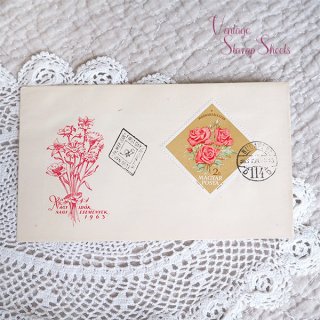 ポストカード  【ハンガリー買付け】1963年 11月4日発行 バラの記念切手シート FDC 初日カバー（封筒）