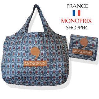 フランス直輸入！】 MONOPRIX モノプリ エコバッグ【リーフ プラムツリー】