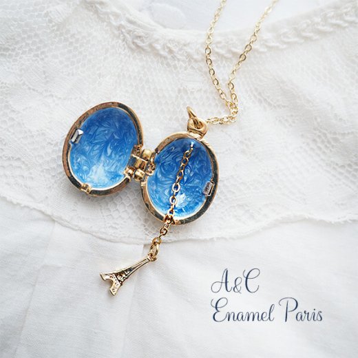 フランス輸入 A&C Enamel Paris社 ハンドペイント イースターエッグ