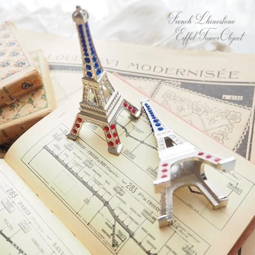 フランス直輸入！】エッフェル塔オブジェ トリコロール ラインストーン