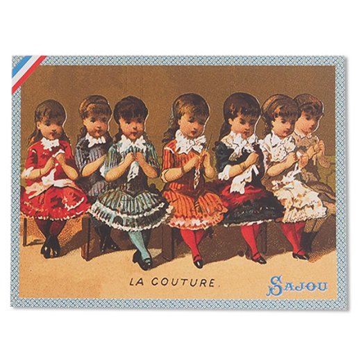  フランス SAJOU ポストカード【La couture】
