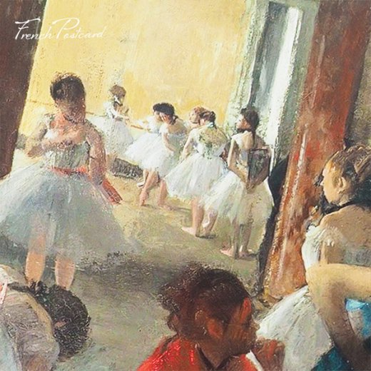  ドイツ ポストカード Edgar Degas （The Dance Class 1873 エドガー・ドガ ）【画像3】
