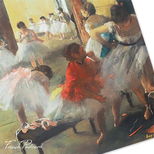  ドイツ ポストカード Edgar Degas （The Dance Class 1873 エドガー・ドガ ）【画像4】