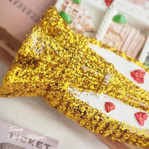 フランス直輸入！】フランス パリ お土産マグネット ラメ加工
