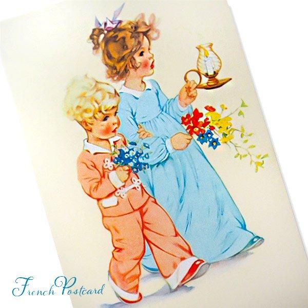 Fela Kuti FELA'S CHILDREN girl's ポストカード フランス ポストカード キャンドル 女の子 男の子 花束