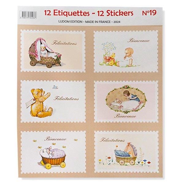 フランス シール ステッカー 1枚売り＝シール 6カット【No.19