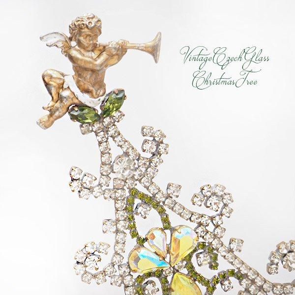 送料無料】天使 ヴィンテージ チェコガラスクリスマスツリー 2（Light
