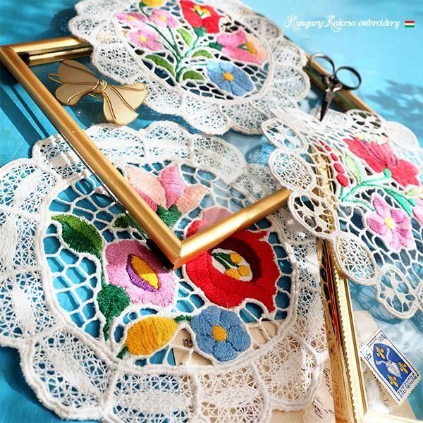 ハンガリー　カロチャ　刺繍　お皿　プレート ハンガリー カロチャ 刺繍 お皿 プレート ハンガリーカロチャ