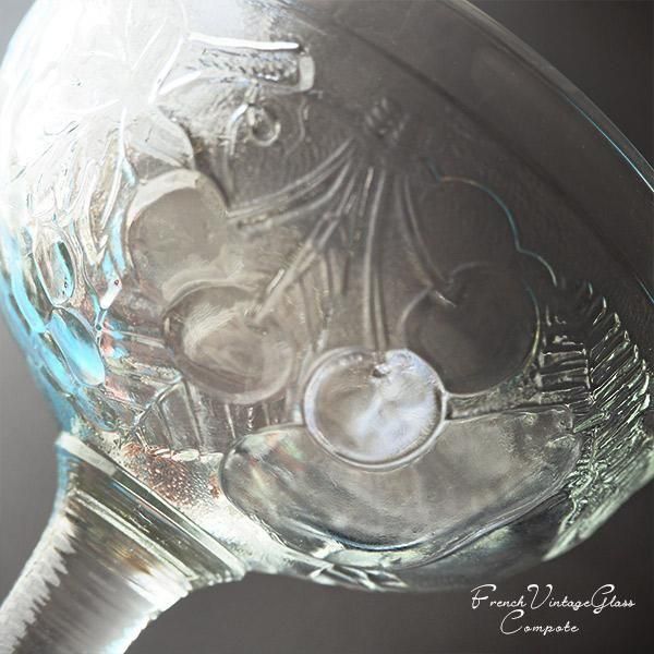 単品販売・フランス蚤の市買付】フランス製 ヴィンテージ プレスガラス