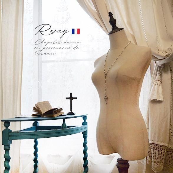 フランスアンティーク ♧ ロザリオの月の聖母マリア ♧ ホワイトビスク21cm フランスアンティーク ♧ ロザリオの月の聖母マリア ♧ ホワイト