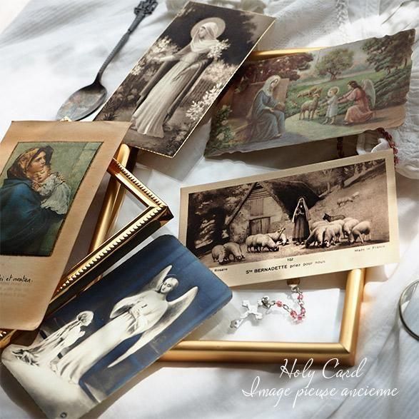 フランス蚤の市買付け 5枚セット】 1930-50年代 教会 ホーリーカード