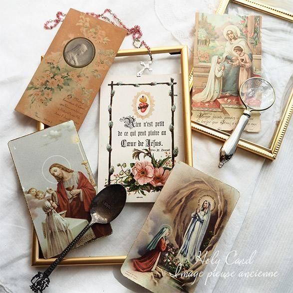 ♡レア　フランスアンティーク　コミュニオンフレーム　初聖体拝領　ホーリーカード ♡レア フランスアンティーク コミュニオンフレーム 初聖体拝領