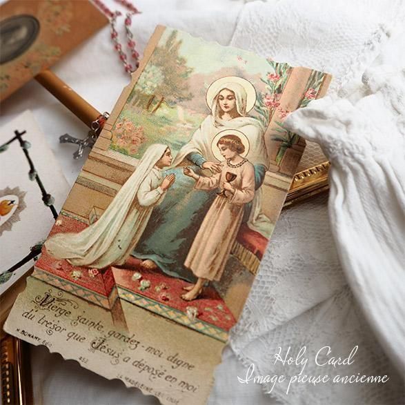 ♡レア　フランスアンティーク　コミュニオンフレーム　初聖体拝領　ホーリーカード ♡レア フランスアンティーク コミュニオンフレーム 初聖体拝領