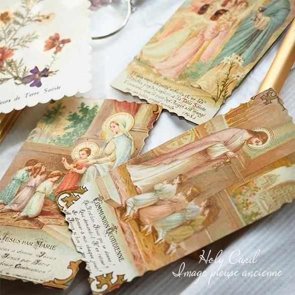 フランス蚤の市買付け 5枚セット】 1930-60年代 教会 ホーリーカード
