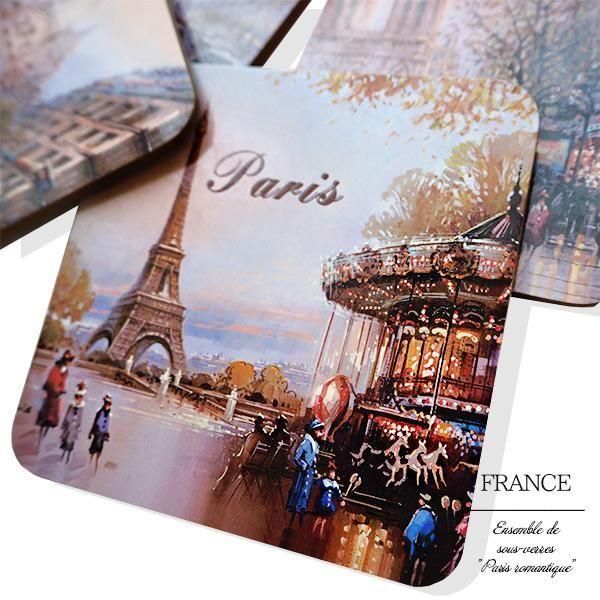 フランス直輸入！】少数入荷 コースター4枚セット お土産