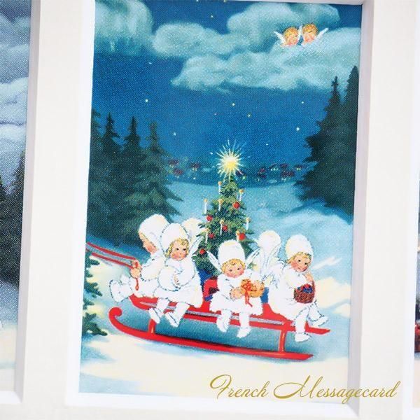 フランス クリスマスポストカード マウントボード仕様 封筒セット