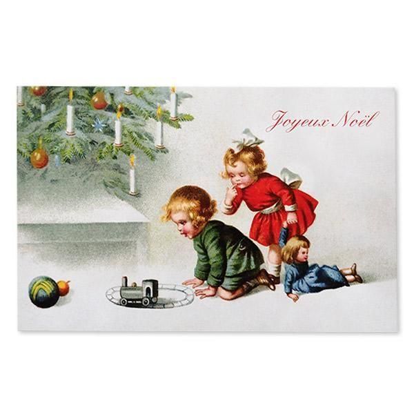 アンティークフレーム（BIRGITのミニカード/ツリーを飾る女の子とトムテ♪） アンティークフレーム（BIRGITのミニカード/ツリーを飾る女の子