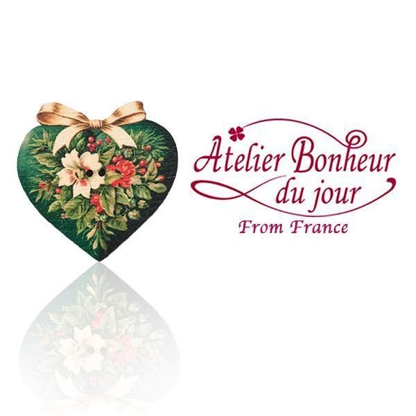 フランス輸入ボタン アトリエ・ボヌール・ドゥ・ジュール【ハート