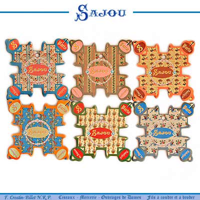 SAJOU サジュー 手芸 糸巻き６ヶセット CF-4 － 裁縫道具 輸入雑貨 