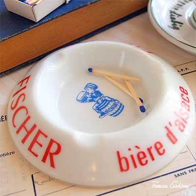 フランス アンティーク トリコロールカラー アッシュトレイ 灰皿