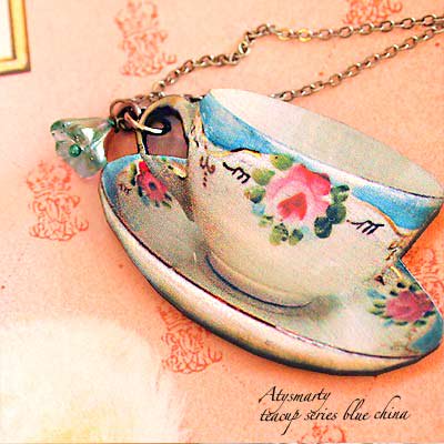 アクセサリー （ネックレス） 【teacup series blue china】〜artysmarty
