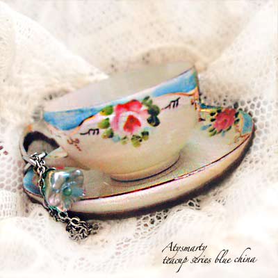 アクセサリー （ネックレス） 【teacup series blue china】〜artysmarty【画像3】