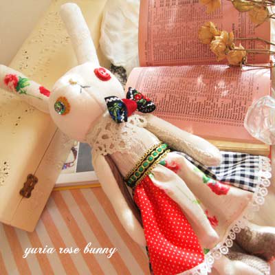 ローズバニー （30.5cm）【rose bunny】〜yuria手芸店