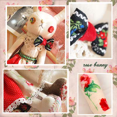 ローズバニー （30.5cm）【rose bunny】〜yuria手芸店【画像3】