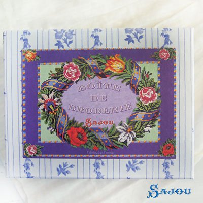 フランス SAJOU ストレージボックス 裁縫箱【fleur】ー フランス雑貨