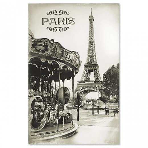  フランス エッフェル塔 ポストカード カルーセル メリー・ゴー・ラウンド（Tour Eiffel et carrousel）【画像1】