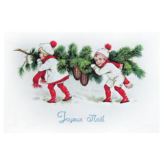 クリスマス（Xmas） 輸入 雑貨  フランス クリスマスポストカード メリークリスマス 幼子 ツリー もみの木（Joyeux Noel M）