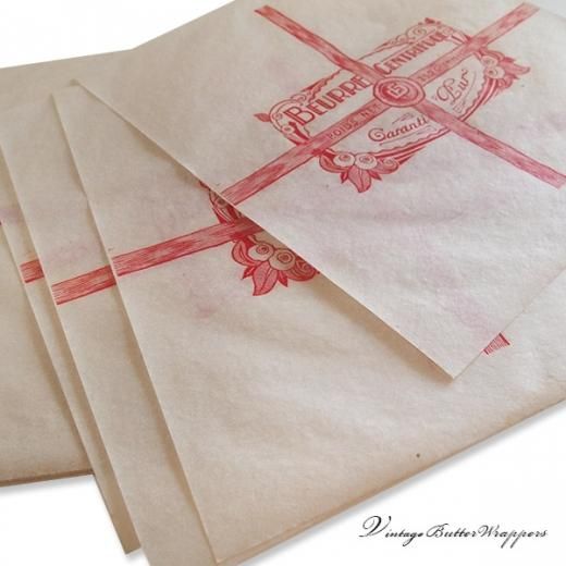 フランス 1940' アンティーク紙【Vintage Butter Wrappers