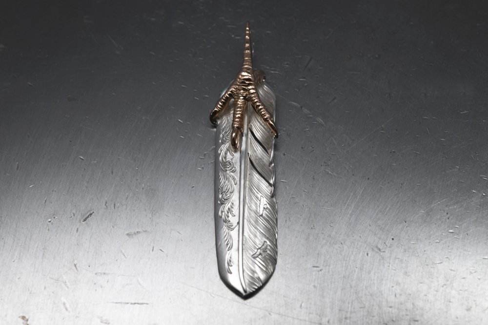 Arabesque Large size feather / K18PG claw 01