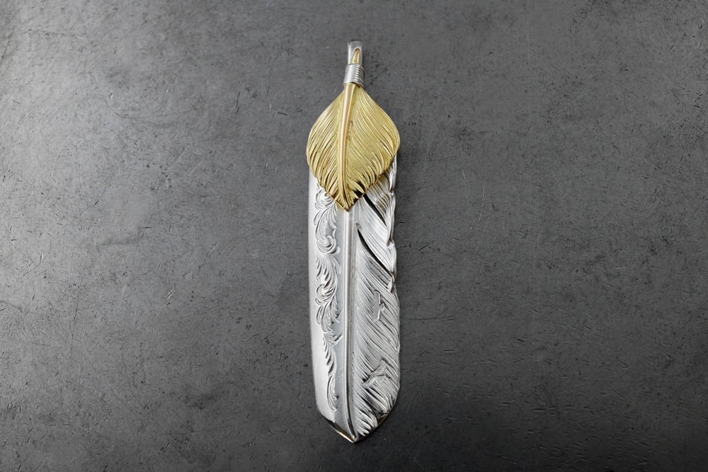 Arabesque feather k18 heart feather  01