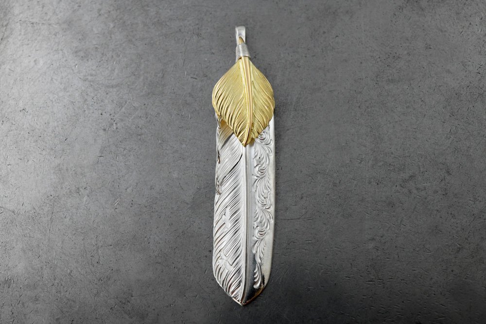 Arabesque feather k18 heart feather 02