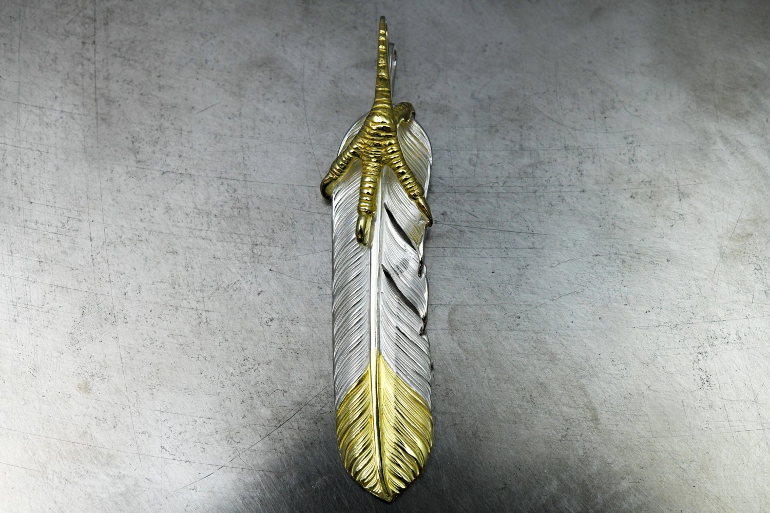 L-feather tip gold / K18 gold claw 01