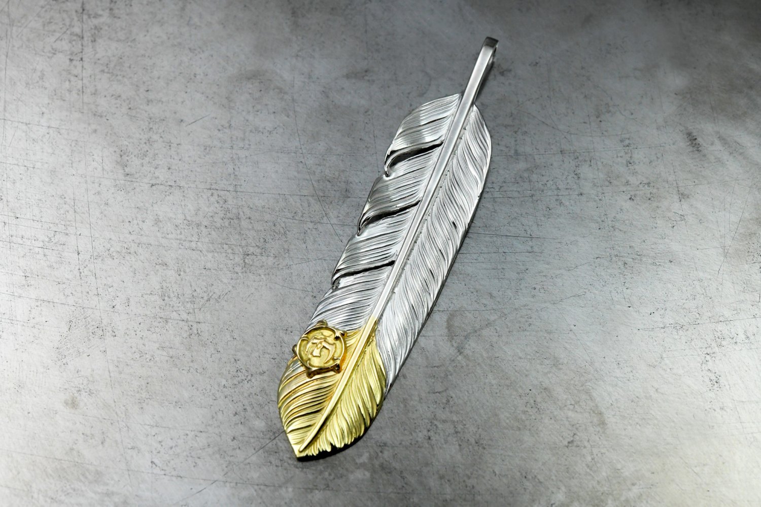 L-feather tip gold / K18 arabesque eagle metal 02